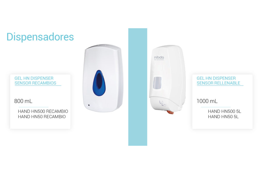 nitida dispensadores gel higroalcohólico