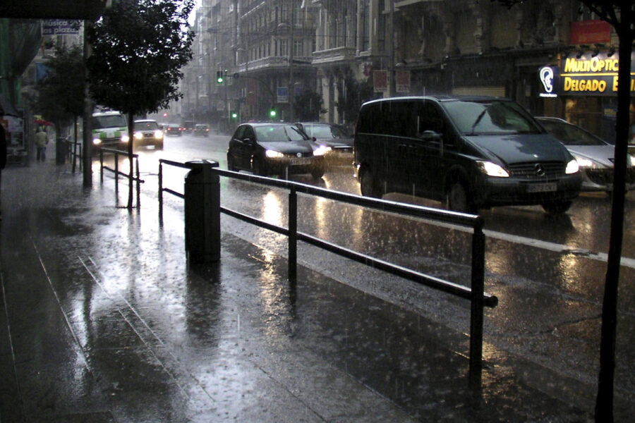 Madrid lluvias limpieza