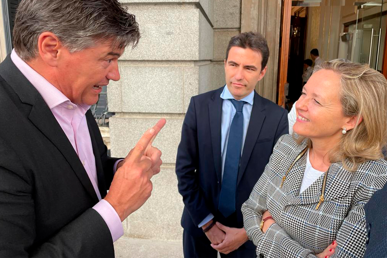 Antoni Cañete y Nadia Calviño en el Congreso