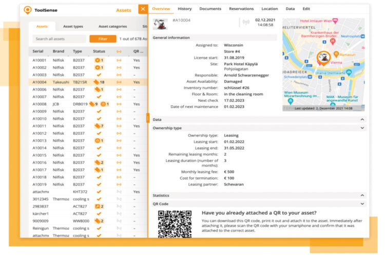 toolsense software seguimiento activos