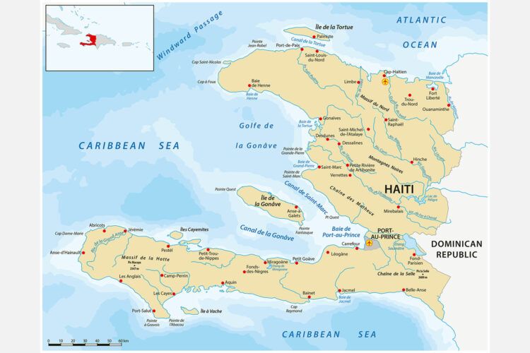 mapa de Haití